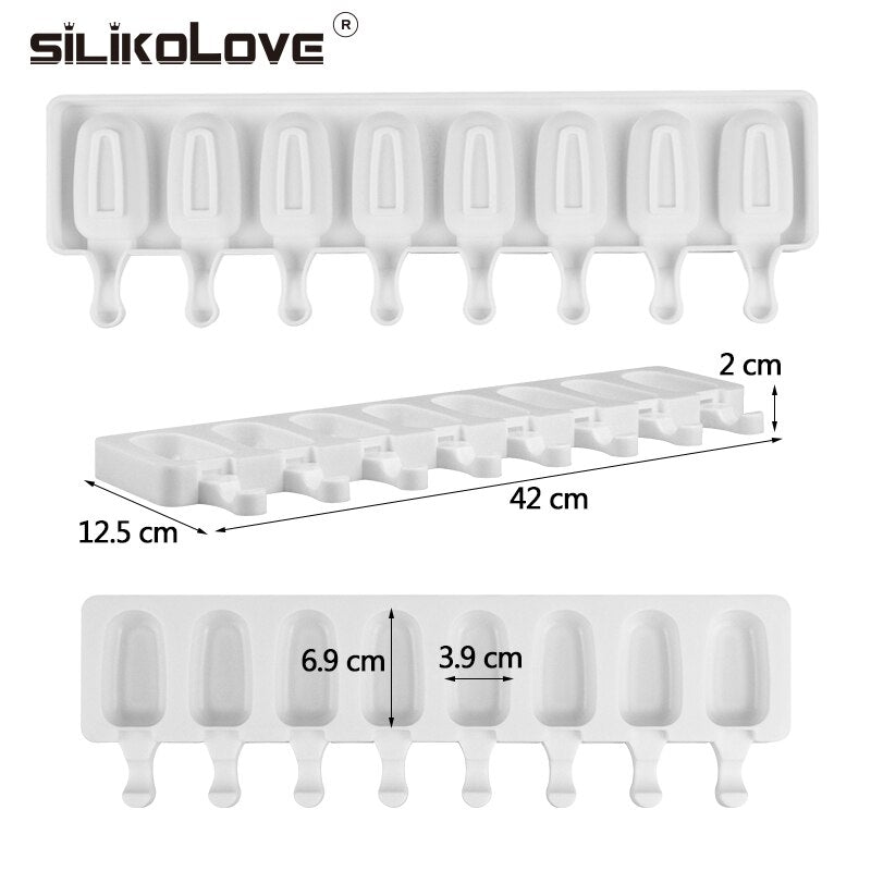 Silicone Ice Pop Mold Tray with 8 Cavities by HitMyNeed