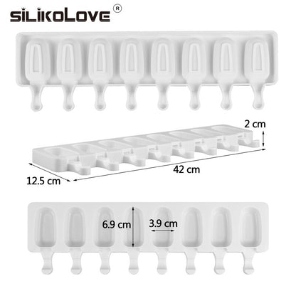 Silicone Ice Pop Mold Tray with 8 Cavities by HitMyNeed