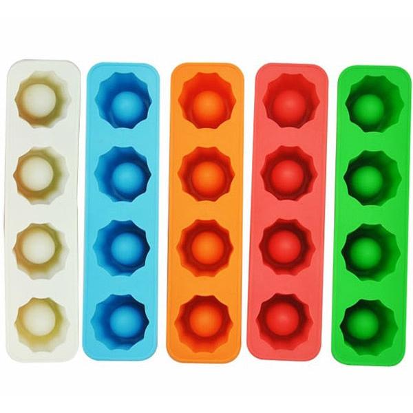 Silicone Ice Shot Glass Mold Tray, 4-Cavity by HitMyNeed