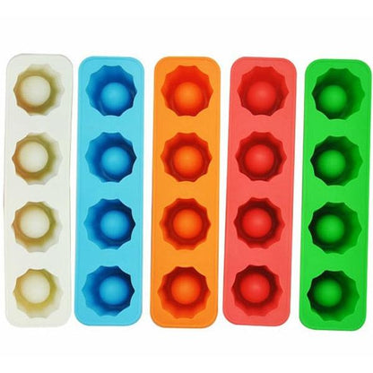 Silicone Ice Shot Glass Mold Tray, 4-Cavity by HitMyNeed