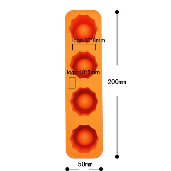 Silicone Ice Shot Glass Mold Tray, 4-Cavity by HitMyNeed