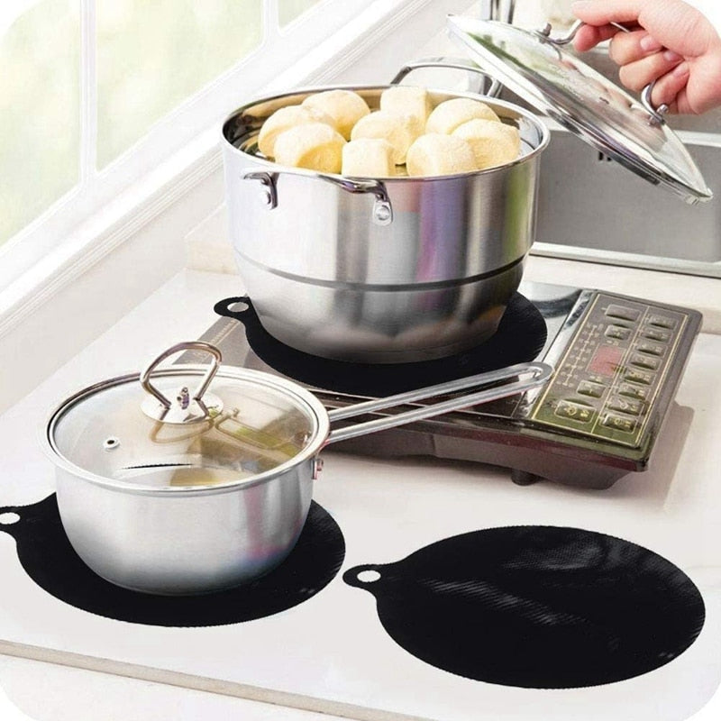Silicone Induction Cooktop Mat Set (4 Pack) by HitMyNeed