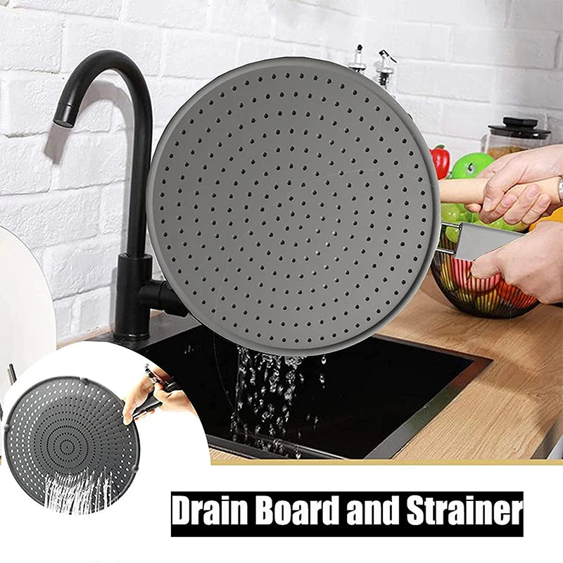Silicone Kitchen Splatter Screen with Handle by HitMyNeed