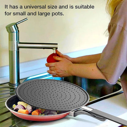 Silicone Kitchen Splatter Screen with Handle by HitMyNeed