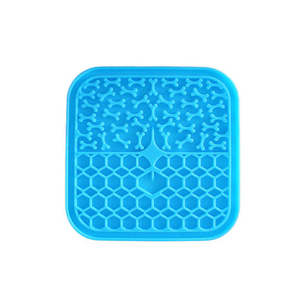 Silicone Licking Mat for Dogs with Suction Cups w053-blue by HitMyNeed