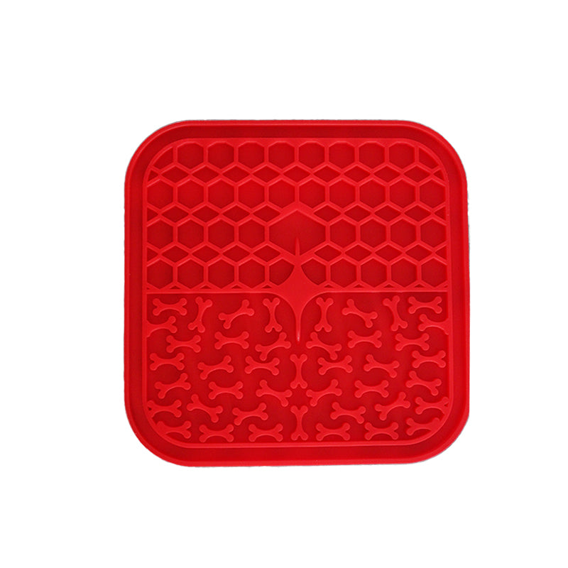 Silicone Licking Mat for Dogs with Suction Cups w053-red by HitMyNeed