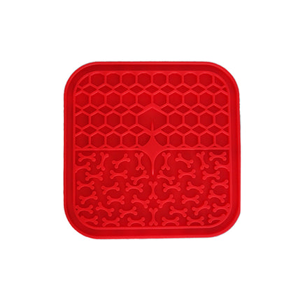 Silicone Licking Mat for Dogs with Suction Cups w053-red by HitMyNeed