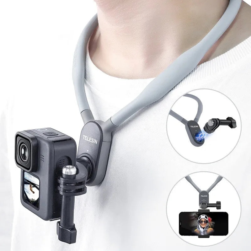 Silicone Magnetic Neck Mount for GoPro & Smartphones by HitMyNeed