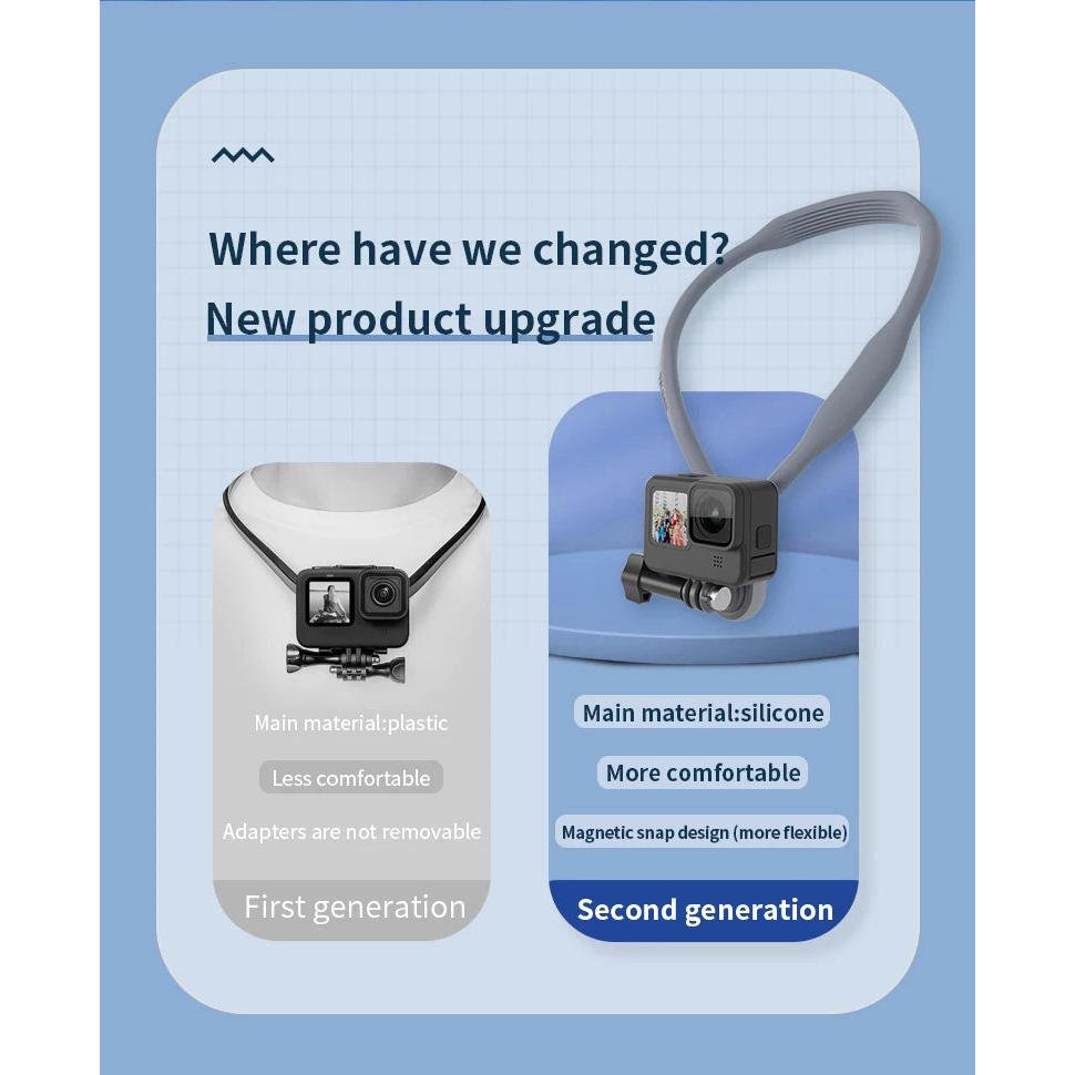 Silicone Magnetic Neck Mount for GoPro & Smartphones by HitMyNeed