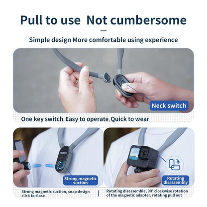 Silicone Magnetic Neck Mount for GoPro & Smartphones by HitMyNeed