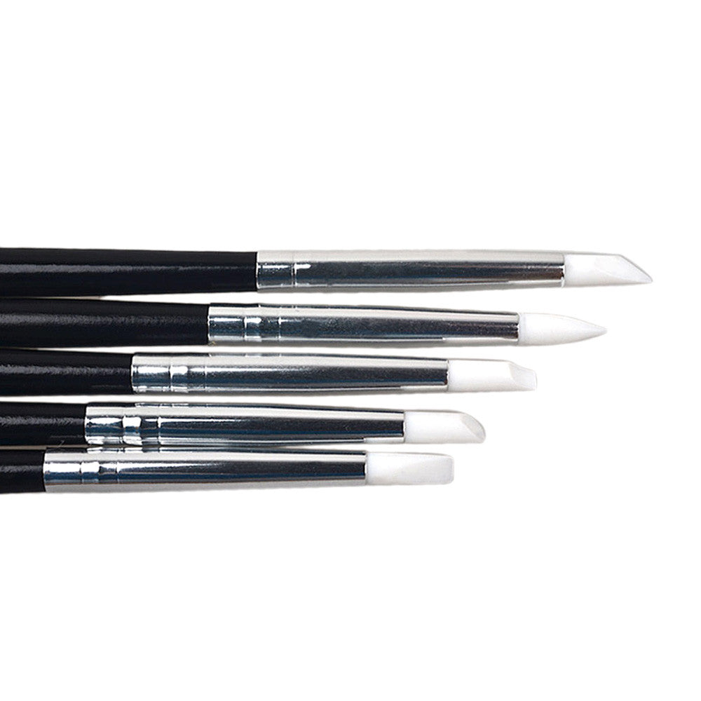 Silicone Makeup Brush Set of 5 for Precise Application by HitMyNeed