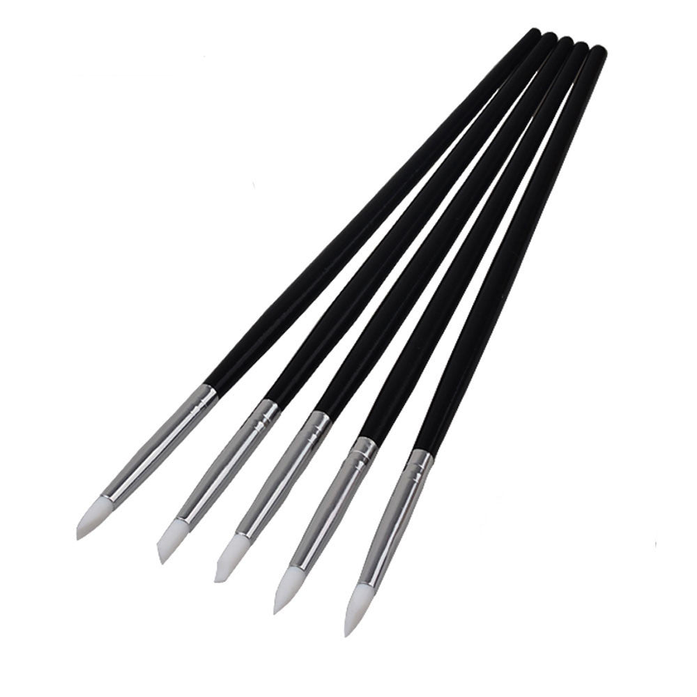 Silicone Makeup Brush Set of 5 for Precise Application by HitMyNeed