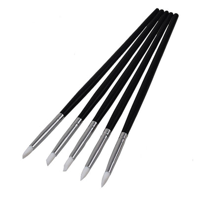 Silicone Makeup Brush Set of 5 for Precise Application by HitMyNeed