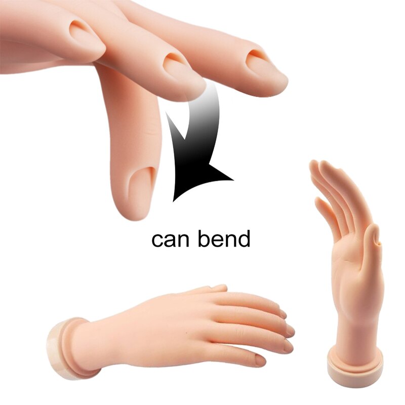 Silicone Mannequin Practice Hand for Nail Training by HitMyNeed