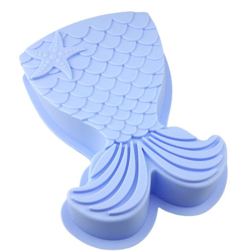 Silicone Mermaid Tail Cake Decorating Mold by HitMyNeed