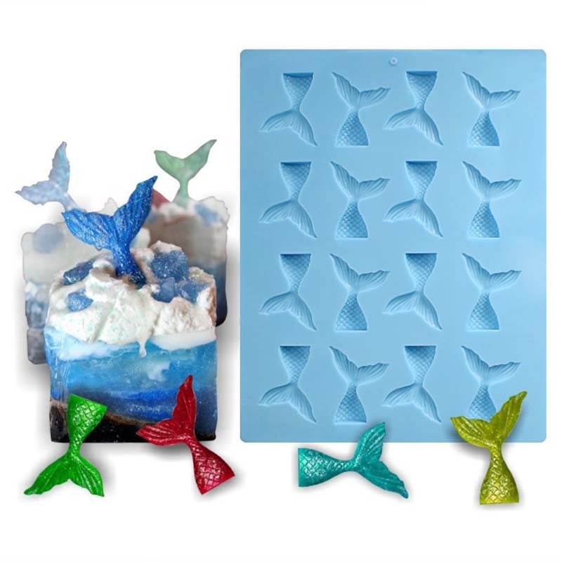 Silicone Mermaid Tail Chocolate Mold, 16-Cavity by HitMyNeed