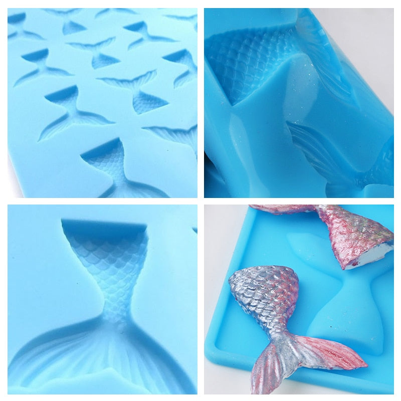 Silicone Mermaid Tail Chocolate Mold, 16-Cavity by HitMyNeed
