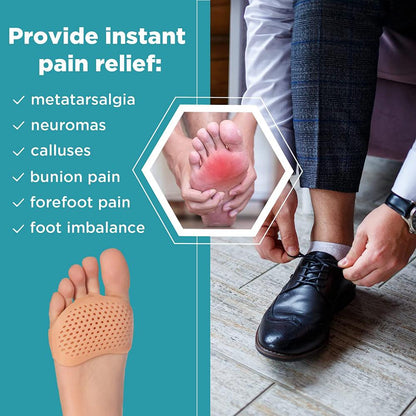 Silicone Metatarsal Pads with Toe Separator (Pair) by HitMyNeed