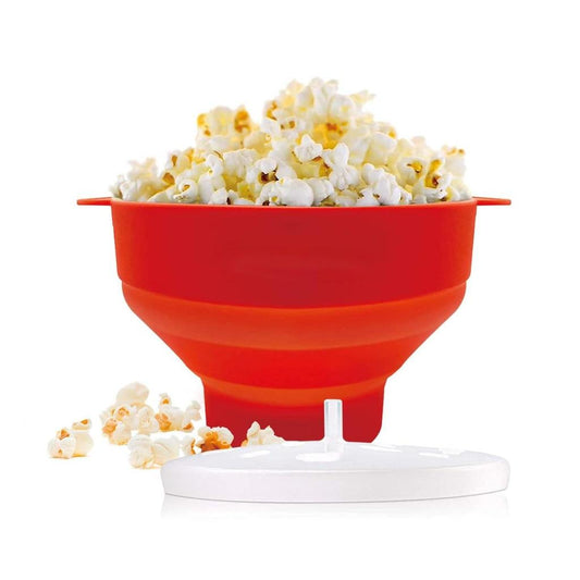 Silicone Microwave Popcorn Popper Bowl with Lid by HitMyNeed