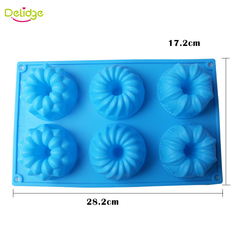 Silicone Mini Bundt Cake Pan with 6 Cavities by HitMyNeed