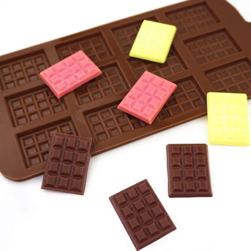 Silicone Mini Chocolate Bar Mold, 12-Cavity Reusable by HitMyNeed