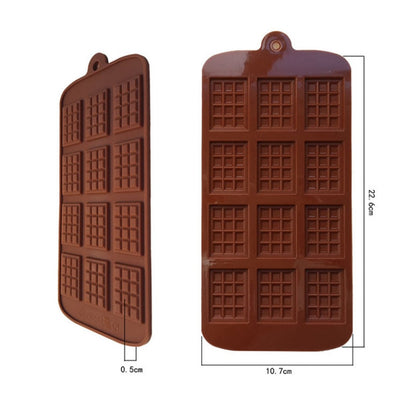 Silicone Mini Chocolate Bar Mold, 12-Cavity Reusable by HitMyNeed