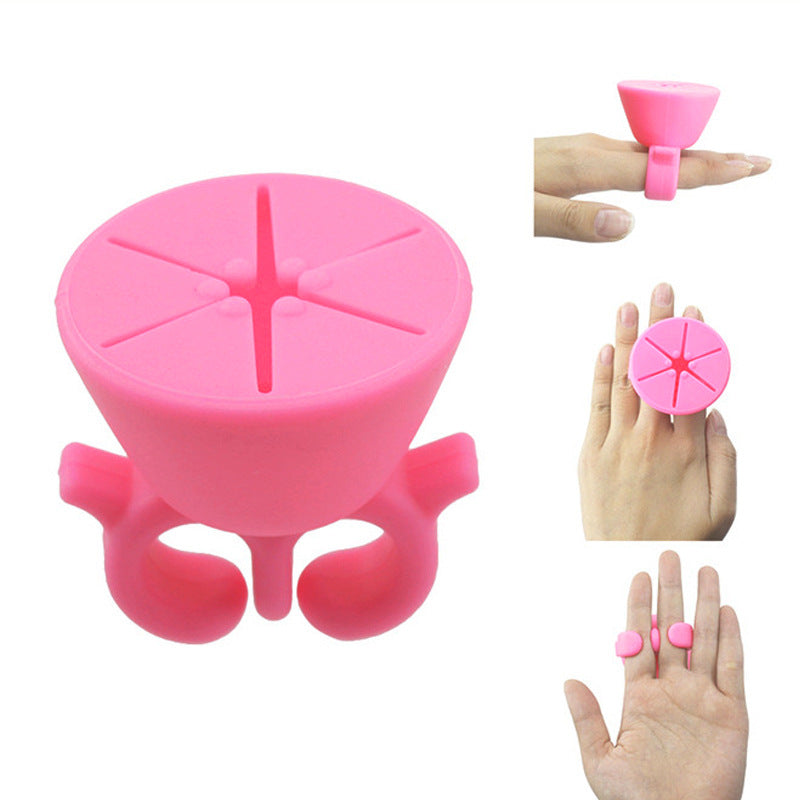 Silicone Nail Polish Holder Ring for Easy Application by HitMyNeed