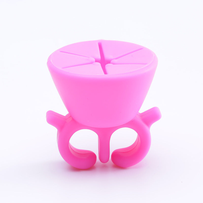 Silicone Nail Polish Holder Ring for Easy Application 6 by HitMyNeed