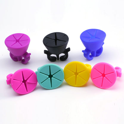 Silicone Nail Polish Holder Ring for Easy Application by HitMyNeed