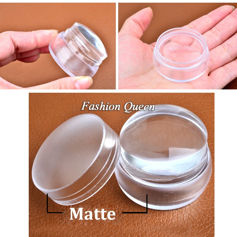 Silicone Nail Stamper and Scraper Set with Protective Cap by HitMyNeed