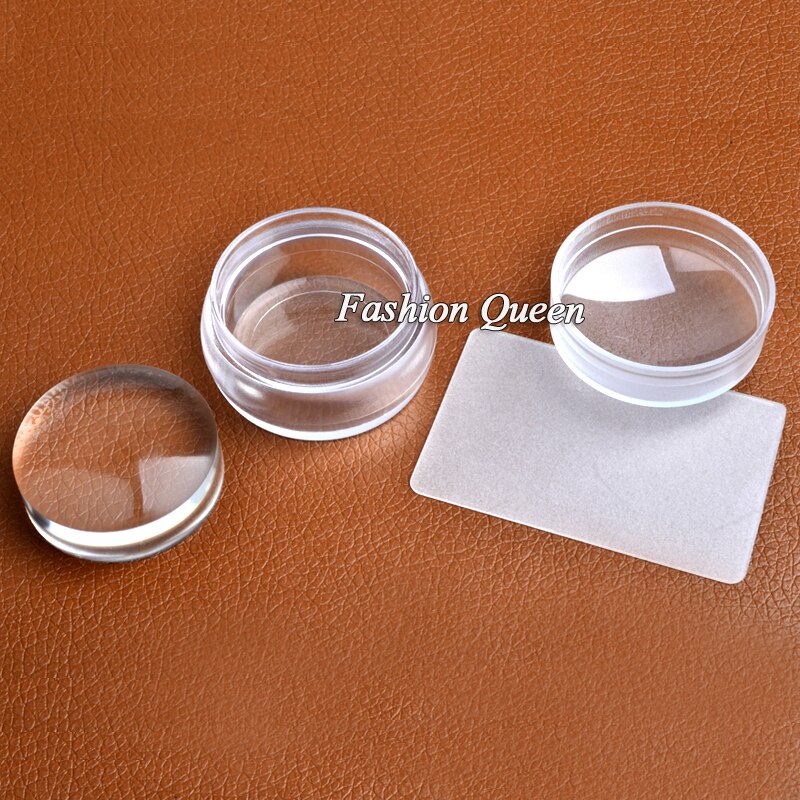 Silicone Nail Stamper and Scraper Set with Protective Cap by HitMyNeed