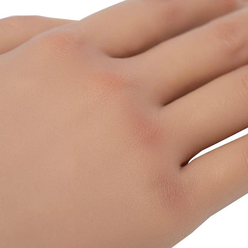 Silicone Nail Training Hand with Stand for Practice by HitMyNeed