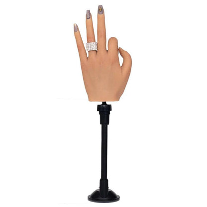Silicone Nail Training Hand with Stand for Practice right-hand by HitMyNeed