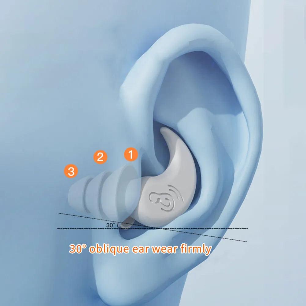 Silicone Noise-Reducing Waterproof Swimming Earplugs by HitMyNeed