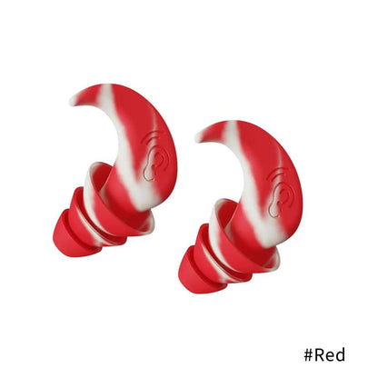 Silicone Noise-Reducing Waterproof Swimming Earplugs 3-layers-red by HitMyNeed