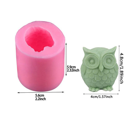 Silicone Owl Candle Mold for 3D Decorative Candles by HitMyNeed