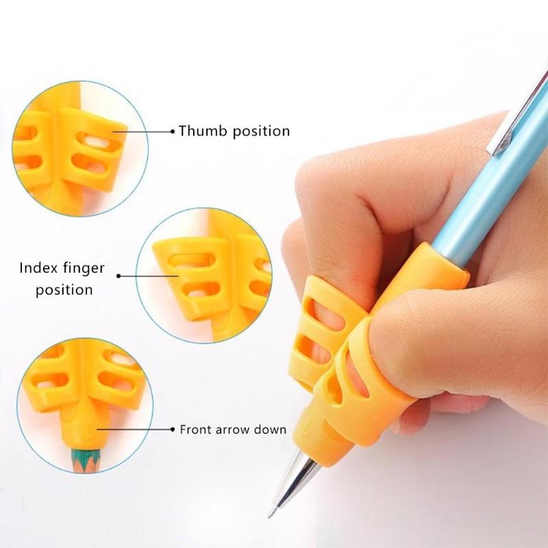 Silicone Pencil Grips Writing Aid for Kids (3 Pack) by HitMyNeed