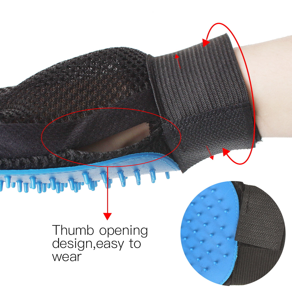 Silicone Pet Grooming Glove for Shedding & Massage by HitMyNeed