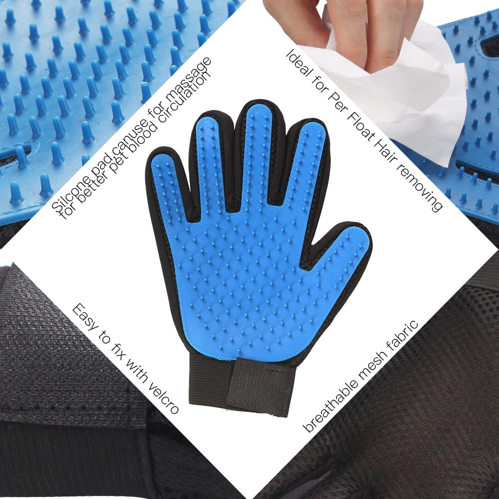 Silicone Pet Grooming Glove for Shedding & Massage by HitMyNeed