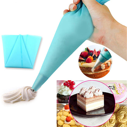 Silicone Piping Bag Icing Dispenser Set (8 Pack) by HitMyNeed