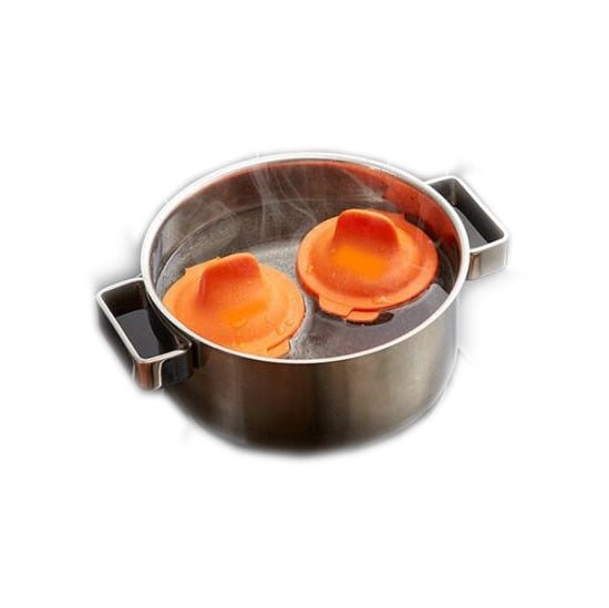 Silicone Poached Egg Cooker Set (2 Pack) by HitMyNeed