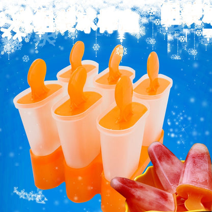 Silicone Popsicle Mold Set with Tray (6-Cavity) by HitMyNeed