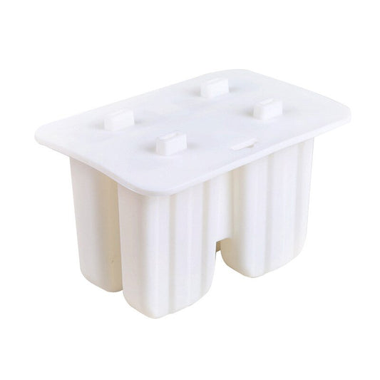 Silicone Popsicle Tray with Lid, 4 or 10 Cavities 4-cavity-white by HitMyNeed