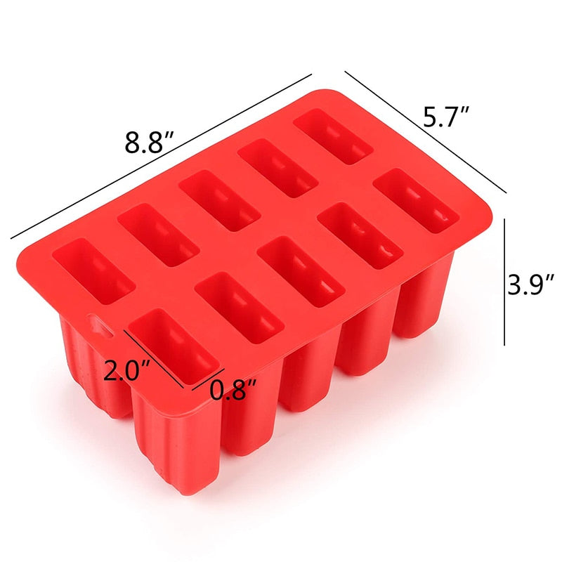 Silicone Popsicle Tray with Lid, 4 or 10 Cavities by HitMyNeed