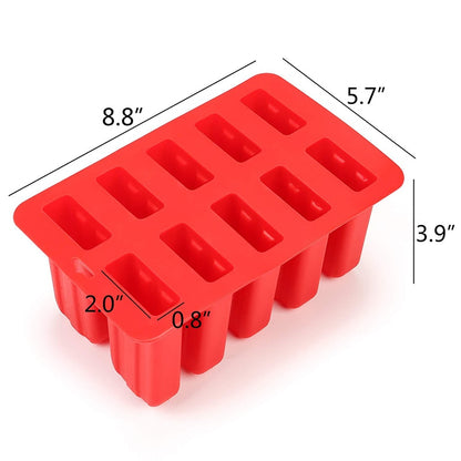 Silicone Popsicle Tray with Lid, 4 or 10 Cavities by HitMyNeed
