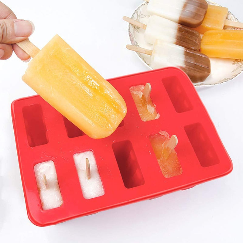 Silicone Popsicle Tray with Lid, 4 or 10 Cavities by HitMyNeed