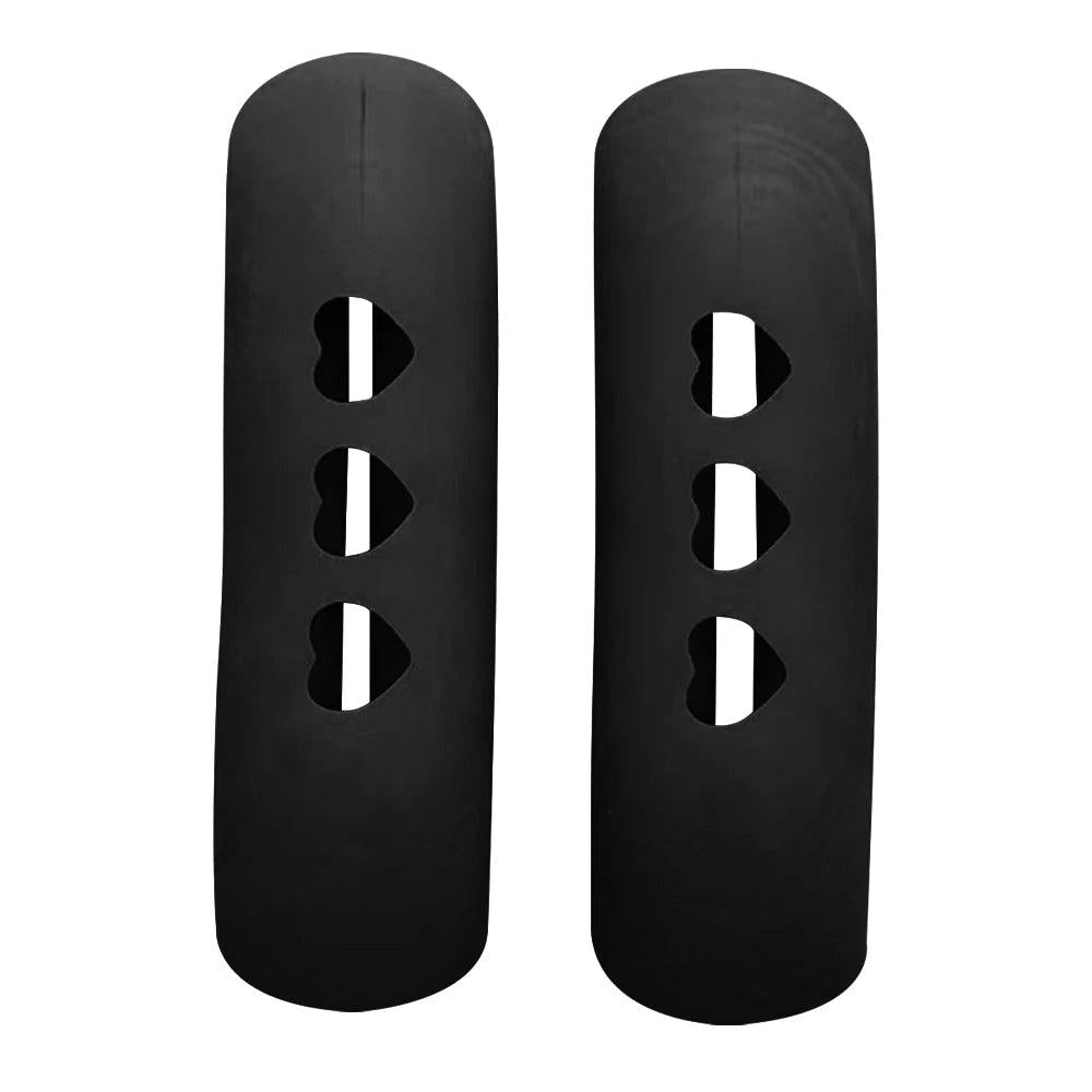 Silicone Pot Handle Sleeves Set (2 Pieces) black by HitMyNeed