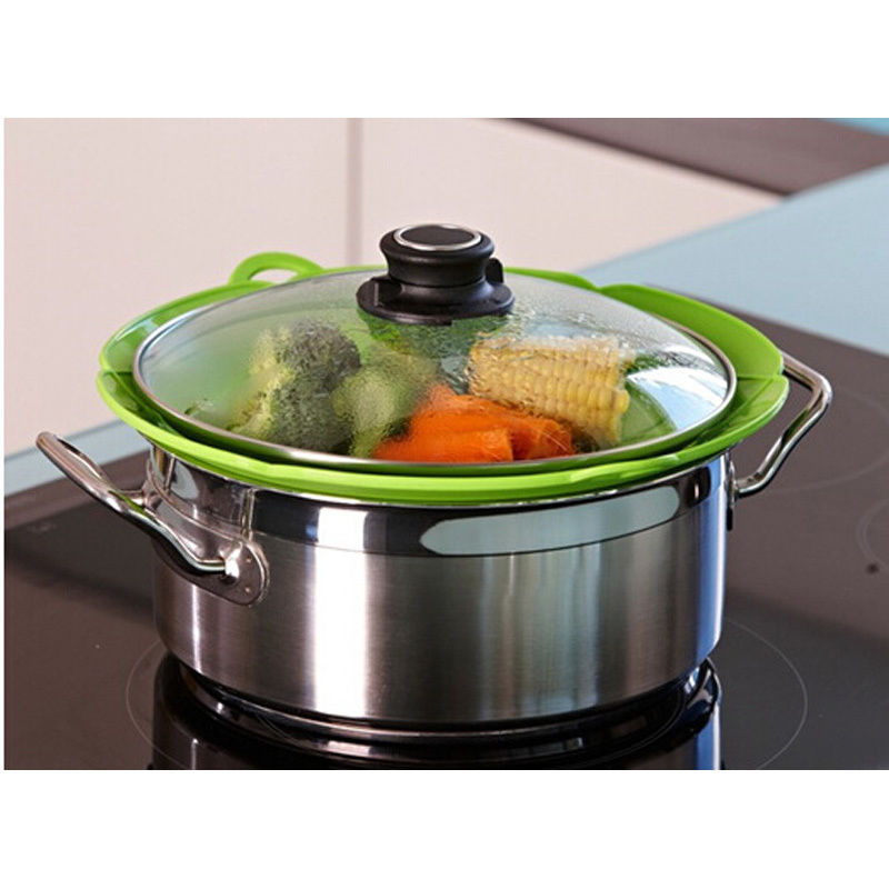 Silicone Pot Lid Spill Stopper and Splatter Guard by HitMyNeed