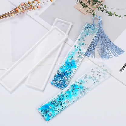 Silicone Resin Bookmark Mold with Tassel Hole by HitMyNeed