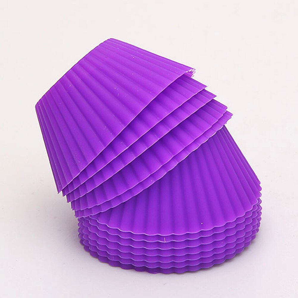 Silicone Reusable Cupcake Molds, 12-Pack by HitMyNeed